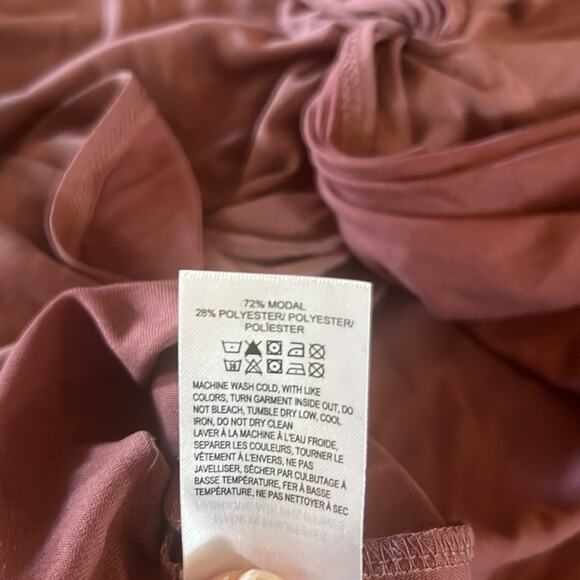 Lucky Brand Sandwash Twist Back Tee Rose Brown Modal Blend NEW Size Small - Picture 8 of 8